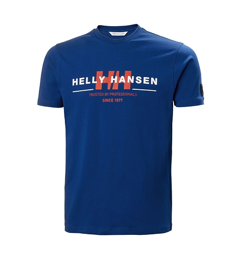 Pánské triko HELLY HANSEN RWB GRAPHIC T-SHIRT 607 DEEP FJORD - Helly Hansen - 53763 607 RWB GRAPHIC T-SHIRT