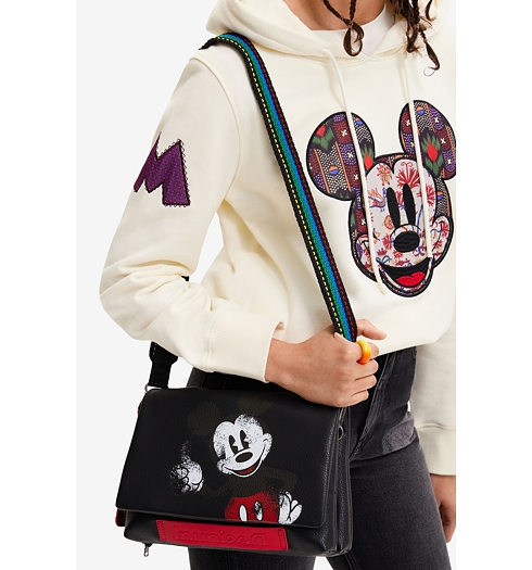 Dámská kabelka DESIGUAL BEST MICKEY DORTMUND FLAP 2000 NEGRO - DESIGUAL - 22WAXPA5 2000 BAG_BEST MICKEY_DORTMUND F