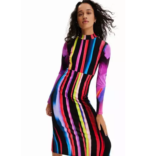 Dámské šaty DESIGUAL LIMA-LACROIX 3062 RED - DESIGUAL - 23SWVK52 3062 VEST LIMA-LACROIX