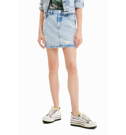 Dámská sukně DESIGUAL GIZEM 5007 BLUE - DESIGUAL - 23SWFD08 5007 FAL GIZEM