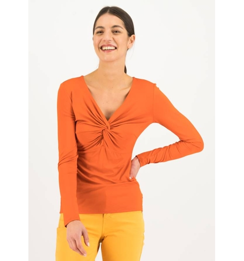 Dámské triko Blutsgeschwister Hot Knot Lacy orange 0210 - Blutsgeschwister - 001223-164-0210 Hot Knot Lacy orange