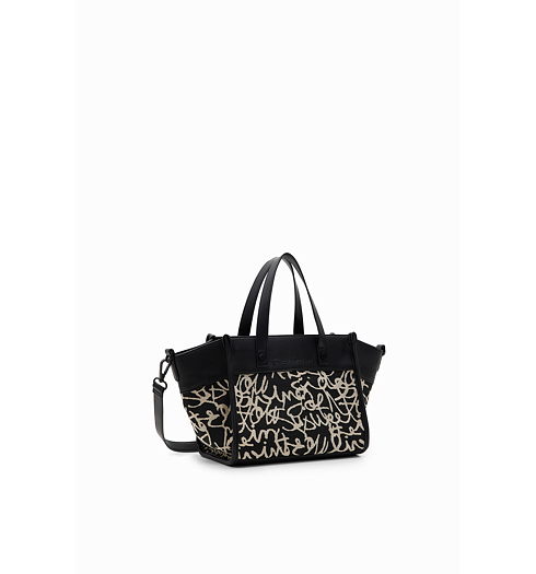 Dámská kabelka DESIGUAL LETTERING GUIMAR MINI 2000 BLACK - DESIGUAL - 23WAXA31 2000 BOLS LETTERING GUIMAR MINI