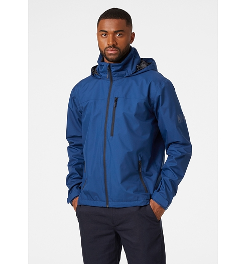 Pánská jachtařská bunda HELLY HANSEN CREW HOODED JACKET 606 deep fjord - Helly Hansen - 33875 606 CREW HOODED JACKET