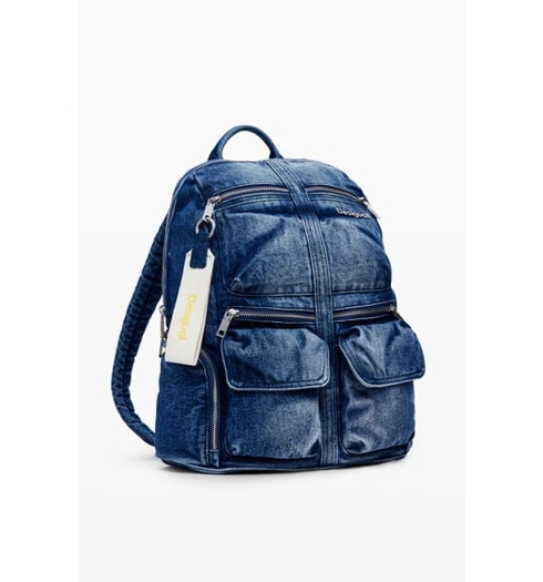Dámský batůžek Desigual 24WAKD01 5053 BACK DENIM PRIORI  MULTIPOCKET CHESTER 5053 BLUE - DESIGUAL - 24WAKD01 5053 BACK DENIM PRIORI MULTIPOCKET CHESTER