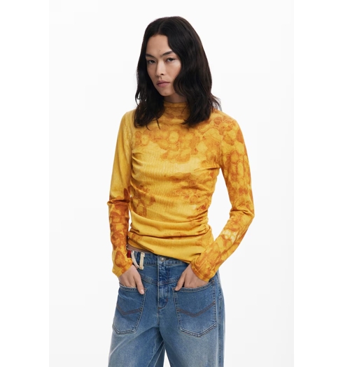 Dámský svetr DESIGUAL 25WWJF38 8018 JERS OTTAWA 8018 YELLOW - DESIGUAL - 25WWJF38 8018 JERS OTTAWA