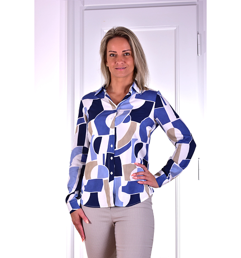 Dámská košile VALENTINAS 138 Blouse Blue - VALENTINAS - 138 Blouse Blue