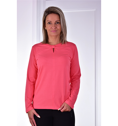 Dámské triko HAJO D Shirt Knotenoptik+Schlitz am Růžová - HAJO - 10615 367 D Shirt Knotenoptik+Schlitz am