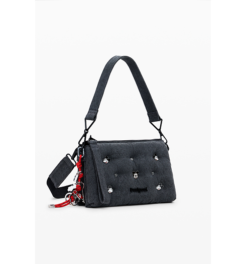 Dámská kabelka DESIGUAL MICKEY STUDS DORTMUND 2.0 Šedá - DESIGUAL - 25WAXD08 2070 BAG MICKEY STUDS DORTMUND 2.0