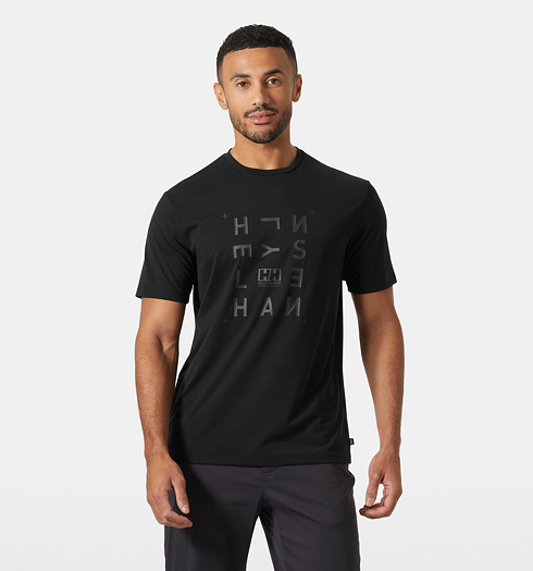 Pánské triko HELLY HANSEN SKOG GRAPHIC T-SHIRT Černá - Helly Hansen - 63082 991 SKOG GRAPHIC T-SHIRT