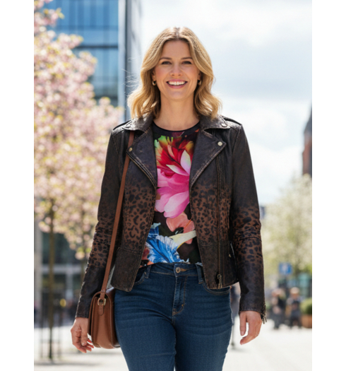 Dámská kožená bunda MILESTONE MSMarga Hnědá - Milestone - 53108141680 29 MSMarga