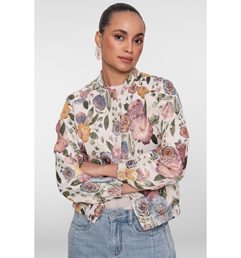 Dámská bunda Geisha Bomber jacket leaves Multicolor - Geisha - 65090-26 720 Bomber jacket leaves