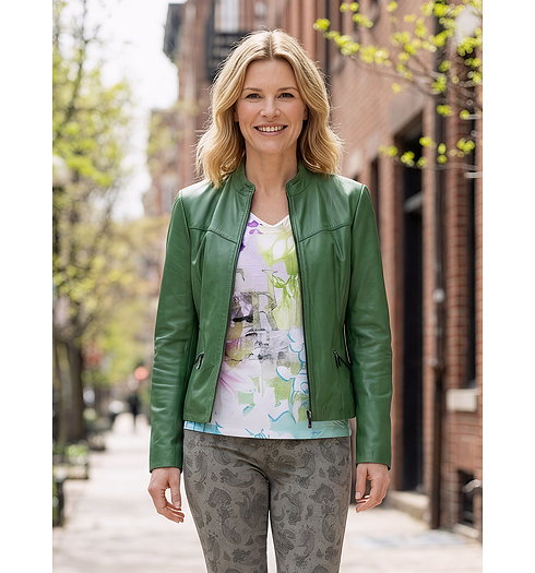 Dámská kožená bunda MILESTONE MS Comet 42 green - Milestone - 43104770645 42 MS Comet