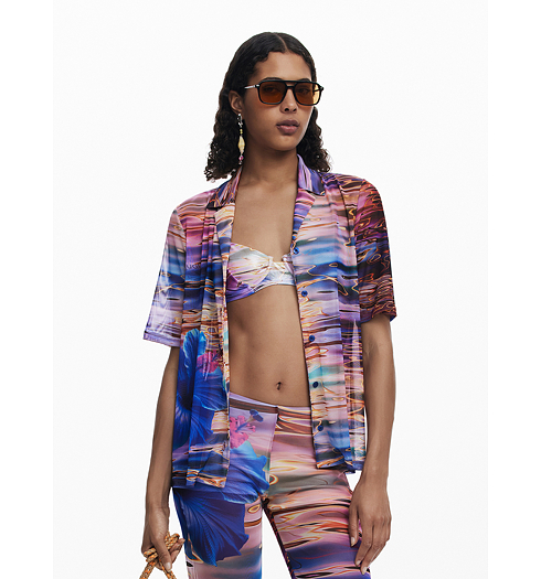 Dámská košile DESIGUAL SWIM-CANCUN Multicolor - DESIGUAL - 26SWCK02 5054 CAM SWIM-CANCUN