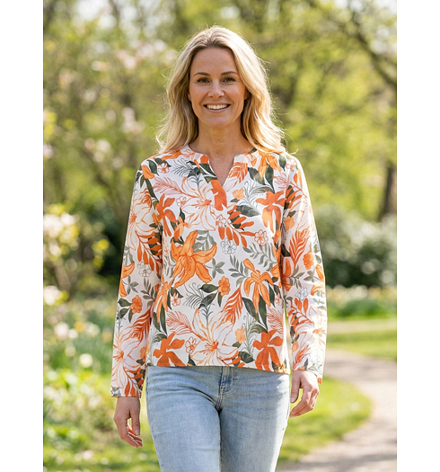 Dámská halenka HAJO D Bluse Serafino-At Oranžová - HAJO - 10826 319 D Bluse Serafino-At