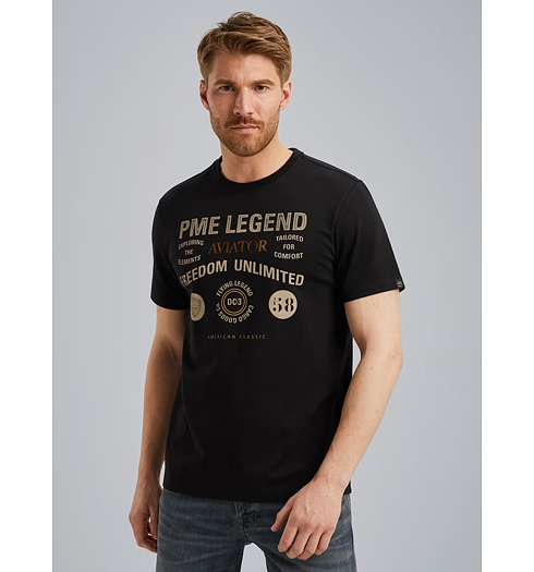 Pánské triko PME LEGEND T-shirt with artwork Černá - PME LEGEND - PTSS2509566 999 T-shirt with artwork