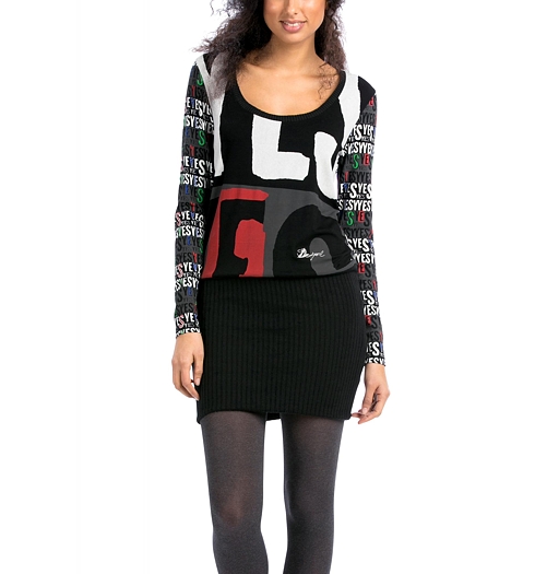 Dámské šaty DESIGUAL VEST AURE 2020 gris tormenta - DESIGUAL - 58V20P0 2020 VEST AURE