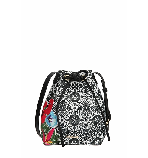Dámská kabelka DESIGUAL BOLS LUGANO EIXAMPLE TROP 2000 NEGRO - DESIGUAL - 61X51T7 2000 BOLS_LUGANO EIXAMPLE TROP