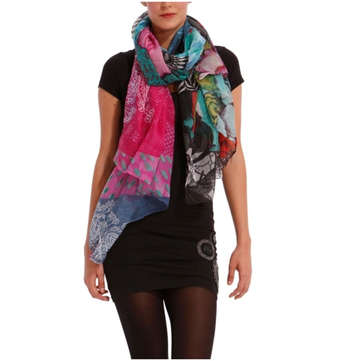 Dámský šátek DESIGUAL 37W5709 5032 PANU_MEGA 5032 - DESIGUAL - 37W5709 5032 PANU_MEGA