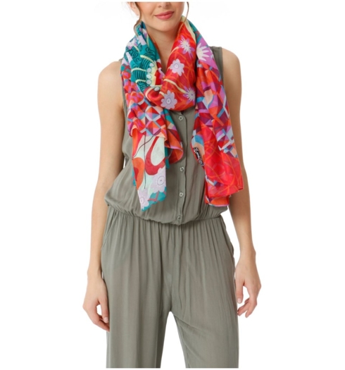 Dámský šátek DESIGUAL 40W5744 3014 PANU_ANNELISE 3014 SCARLET - DESIGUAL - 40W5744 3014 PANU_ANNELISE