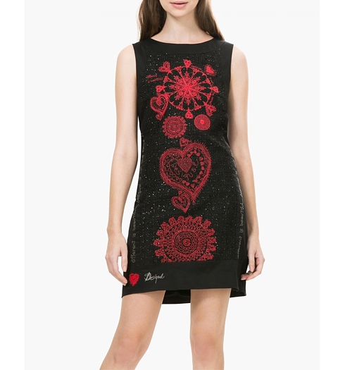 Dámské šaty DESIGUAL SCARLETT 2000 NEGRO - DESIGUAL - 67V28J3 2000 VEST SCARLETT