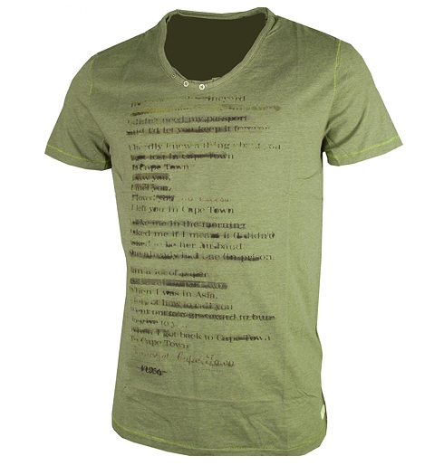 Pánské triko NO EXCESS T-SHIRT 56 - No Excess - 68360253 56 T-shirt s/sl V-Neck, g,d, me