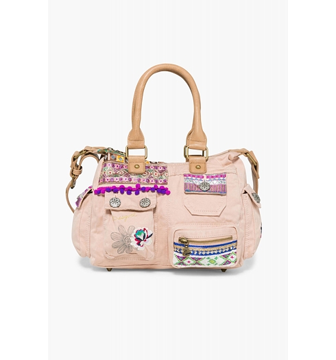Dámská kabelka DESIGUAL BOLS LONDON MINI MI 3055 ROSA CARNAL - DESIGUAL - 71X9JC6 3055 BOLS LONDON MINI MILITARY L