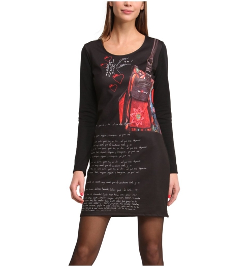 Dámské šaty DESIGUAL LAURA 2000 NEGRO - DESIGUAL - 46V2059 2000 VEST_LAURA