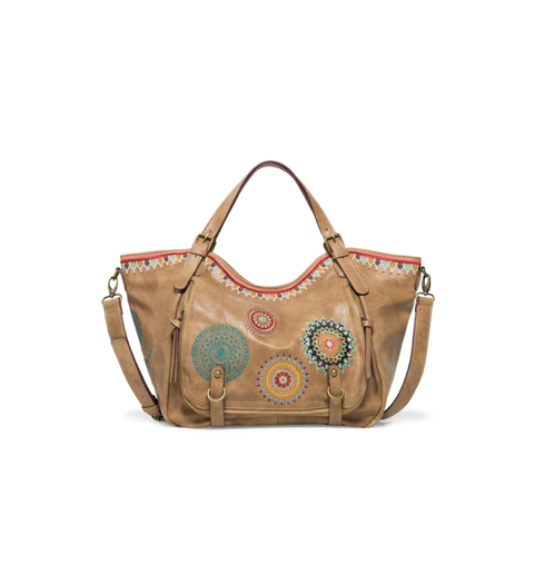 Dámská kabelka DESIGUAL SIARA ROTTERDAM 6007 BEIGE SAFARI - DESIGUAL - 18WAXP37 6007 BOLS_SIARA ROTTERDAM