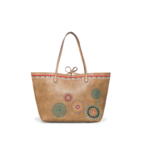 Dámská kabelka DESIGUAL SIARA CAPRI NOT REVERSIBLE 6007 BEIGE SAFARI - DESIGUAL - 18WAXPBF 6007 BOLS_SIARA CAPRI NOT REVER