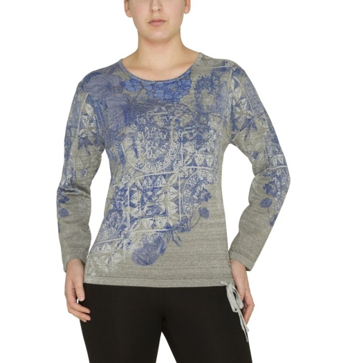 Dámský svetr HAJO D PULLOVER 109 graumelange - HAJO - 18397 109 D PULLOVER