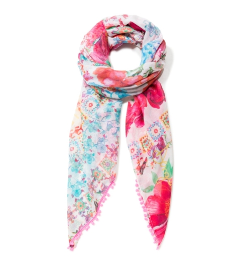Dámský šátek DESIGUAL GEISHA 1028 MONBEAN - DESIGUAL - 19SAWF62 1028 FOUL_GEISHA