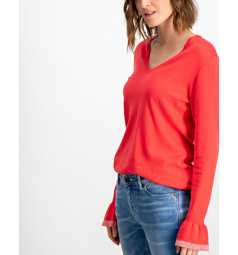 Dámský svetr GARCIA Pullover 3363-tomato puree - GARCIA - GS900140 3363 ladies pullover