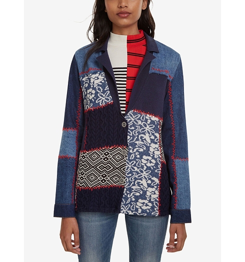 Dámské sako DESIGUAL SAKO GRIFFIN 5001 MARINO - DESIGUAL - 19WWJFAZ 5001 JERS_GRIFFIN