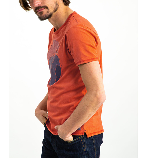 Pánské triko GARCIA mens T-shirt 2729 storm orange - GARCIA - I91003 2729 mens T-shirt