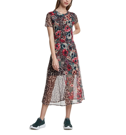 Dámské šaty DESIGUAL VEST_CALGARY 6000 BROWN - DESIGUAL - 20SWVK63 6000 VEST_CALGARY