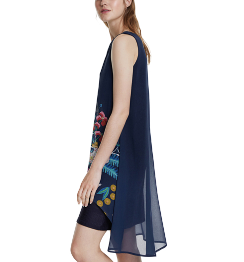 Dámské šaty DESIGUAL VEST_CARNEGIE 5096 BLUE INK - DESIGUAL - 20SWVWAC 5096 VEST_CARNEGIE