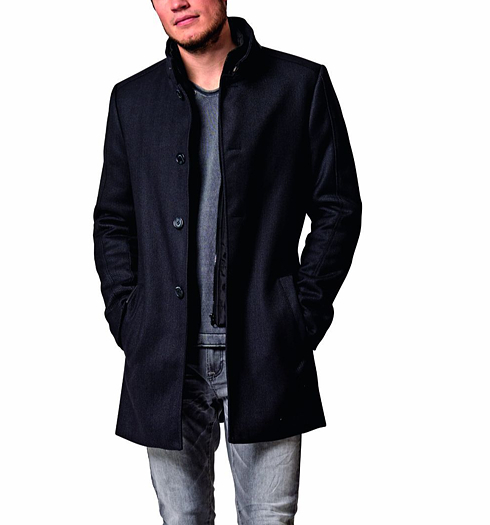 Pánský kabát BROADWAY 20102866 010-0203ME COAT 010-0203ME tm.šedý melír - Broadway - 20102866 010-0203ME COAT