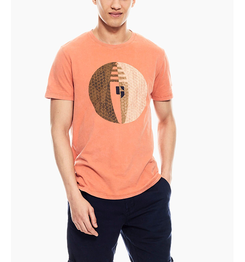 Pánské triko GARCIA mens T-shirt ss 945 papaya - GARCIA - P01209 945 mens T-shirt ss