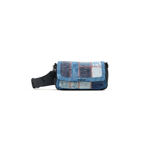 Dámská kabelka DESIGUAL PATCH DENIM 5008 DENIM DARK BLUE - DESIGUAL - 21SAXD12 5008 BOLS_ PATCH DENIM_TROMSO