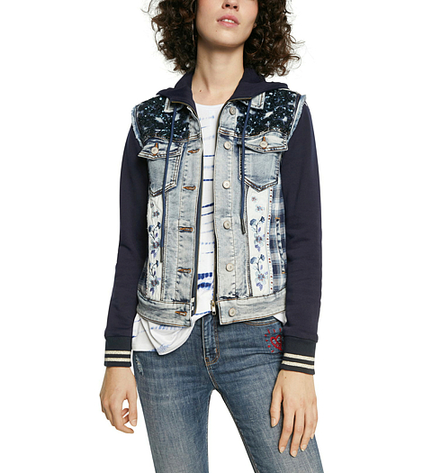 Dámská bunda DESIGUAL TAMAR 5160 DENIM MEDIUM LIGHT - DESIGUAL - 21SWED02 5160 CHAQ_TAMAR