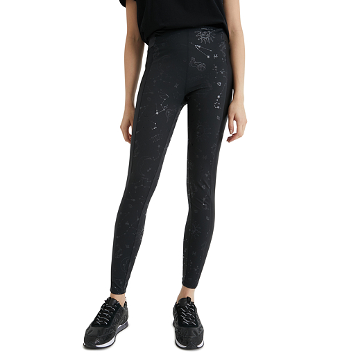 Dámské legins DESIGUAL HALEY 2000 NEGRO - DESIGUAL - 21WWKK17 2000 LEGGINGS_HALEY