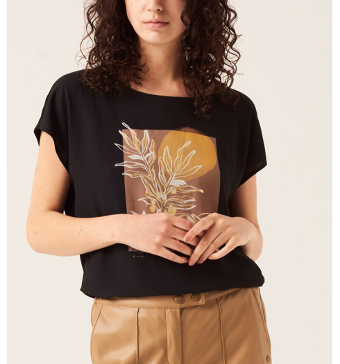 Dámské triko GARCIA ladies T-shirt ss 60 black - GARCIA - I10004 60 ladies T-shirt ss