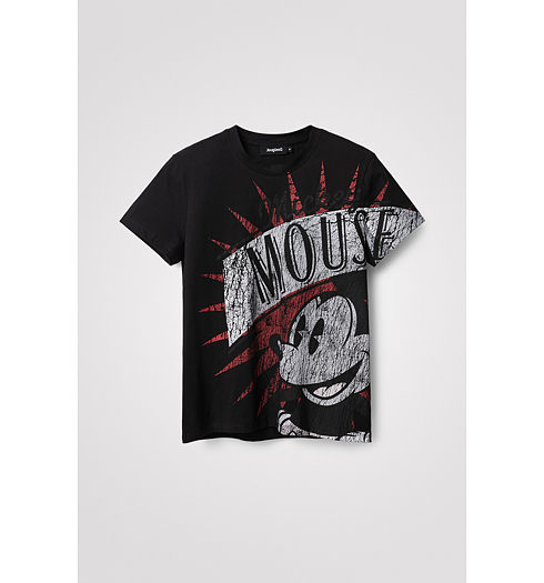 Dámské triko DESIGUAL MICKEY BOOM 2000 NEGRO - DESIGUAL - 22SWTK99 2000 TS_MICKEY BOOM