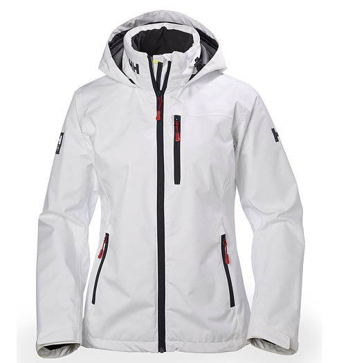 Dámská jachtařská bunda HELLY HANSEN W CREW HOODED JACKET 001 white - Helly Hansen - 33899 001 W CREW HOODED JACKET