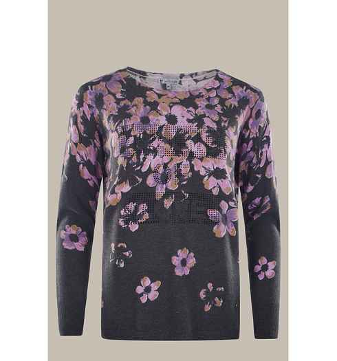 Dámský svetr HAJO D Pulli Blutendruck auf 704 orchidee - HAJO - 19387 704 D Pulli Blutendruck auf