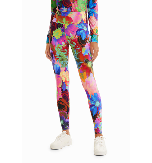 Dámské legins DESIGUAL TULIPA 9019 MATERIAL FINISHES - DESIGUAL - 23SWKK07 9019 LEGGING TULIPA