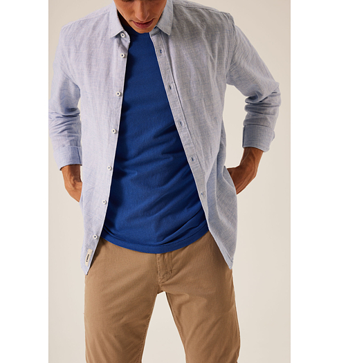 Pánská košile GARCIA mens shirt ls 2619 vibrant blue - GARCIA - C31081 2619 mens shirt ls