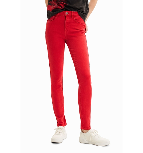 Dámské jeans DESIGUAL LIA 3061 RED - DESIGUAL - 23SWDD21 3061 DENIM LIA
