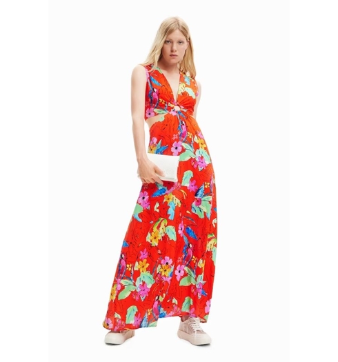 Dámské šaty DESIGUAL PRAGA 3090 RED - DESIGUAL - 23SWVW73 3090 VEST PRAGA