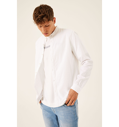 Pánská košile GARCIA mens shirt ls 50 white - GARCIA - D31282 50 mens shirt ls